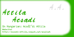 attila acsadi business card